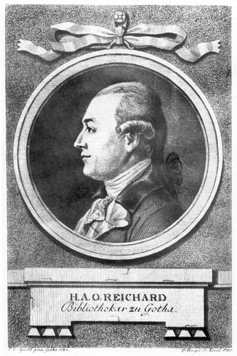 Portrait des Bibliothekars Heinrich August Ottokar Reichard